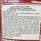  NK - Sáp khử mùi Old Spice Wolfthorn Antiperspirant & Deodorant 2.6Oz 73g 