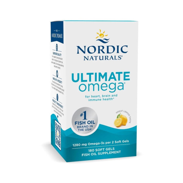  Viên uổng bổ sung Omega Nordic Naturals Ultimate Omega hương chanh 1280mg 180 viên 
