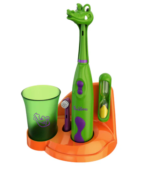  (SNL) Set bàn chải pin cho bé Brusheez® Kids Electric Toothbrush Snappy The Croc Ages 3+ 