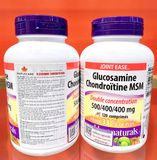  NK - Viên uống hỗ trợ xương khớp Webber Naturals Glucosamine Chondroitin MSM 120 viên 