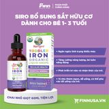  Siro bổ sung sắt Iron Organic Mary Ruth's cho bé 1 đến 3 tuổi 2Oz 60ml 