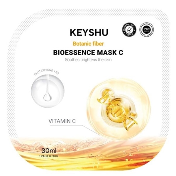  NK - Mặt nạ Keyshu Vitamin C cấp ẩm, sáng mịn da Botanic Fiber Bioessence Mask C 30ml 