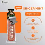  NK - Kem đánh răng hương bạc hà và gừng tươi tốt cho nướu và chân răng Marvis Ginger Mint 85ml 