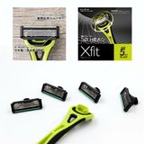  NK - Set dao cạo râu 5 lưỡi kép Xfit Kai (1 thân và 4 lưỡi thay thế) 