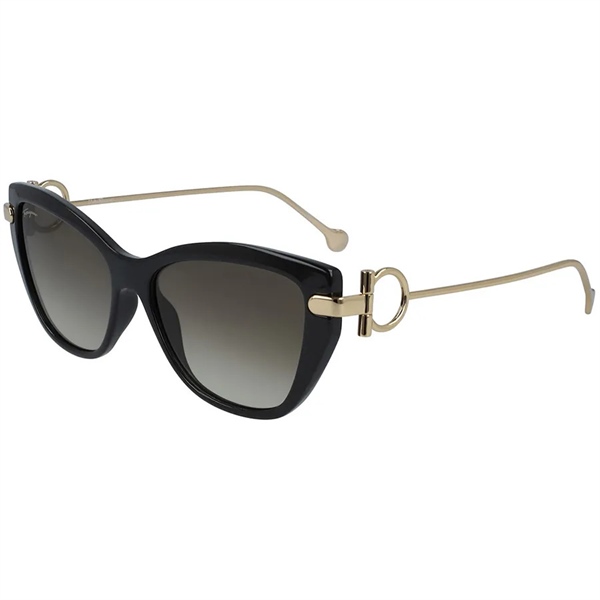  Kính Ferragamo Black Cat Eye Ladies Sunglasses SF928S 001 55 