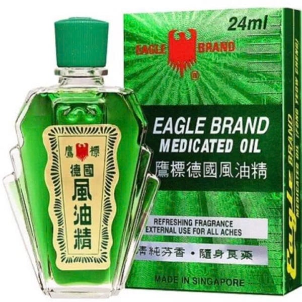  NK - Dầu xanh con Ó Eagle Brand Medicated Oil 24ml ( 1 nắp ) 