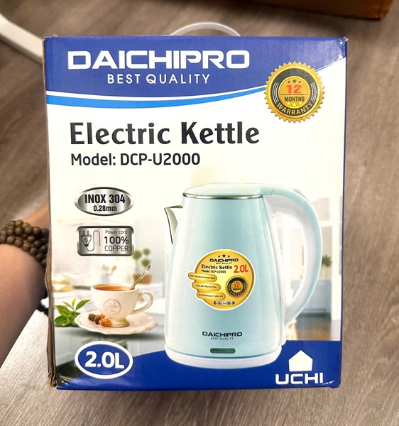  Gift ấm đun nước bằng điện Daichipro Electric Kettle 2L 