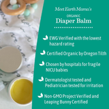  Kem Chống Hăm Cho Bé Earth Mama Organic Diaper Balm 120ml (Hũ) – Hữu Cơ, Dịu Nhẹ, Giảm Hăm Tã 