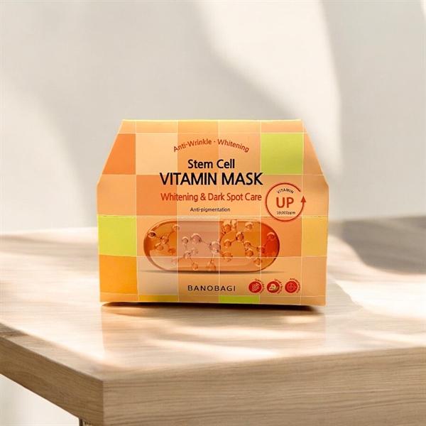 NK - Hộp 10 miếng mặt nạ Banobagi Stem Cell Vitamin Mask Whitening & Dark Spot Care 
