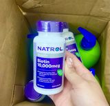  Viên uống hỗ trợ mọc tóc Natrol Biotin 10000mcg Maxium 100 viên 