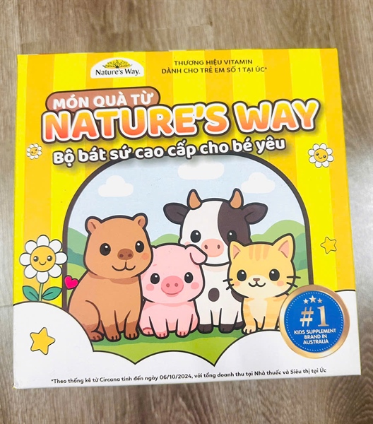  Gift Bộ bát sứ cao cấp Nature's Way cho bé yêu 