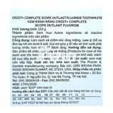  NK - Kem đánh răng Crest Plus Scope Outlast + Whitening Fluoride Anticavity Toothpaste 5.4Oz 153g 
