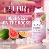  Sữa tắm Olay Fresh Radiance Vitamin B3 and Antioxidant Blend Body Wash - Berry Passionate with Passionfruit & Guava 22Oz 650ml 