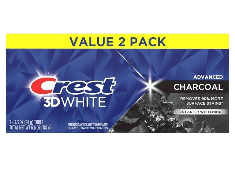  NK - Set 2 Kem Đánh Răng Crest 3D White Advanced Charcoal Teeth Whitening Toothpaste - 3.3oz/2pk (Set) 