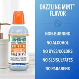  Nước súc miệng TheraBreath Dentist Formulated Whitening Fresh Breath Oral Rinse - Dazzling Mint 3Oz 88.7ml 