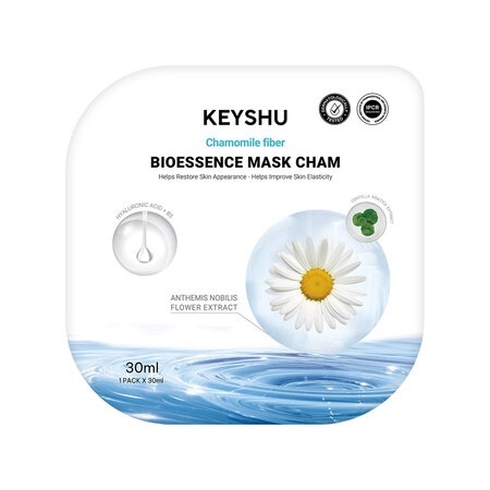 NK - Mặt nạ Keyshu cấp ẩm, phục hồi da Chamomile Fiber Bioessence Mask Cham 