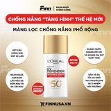  NK - Kem chống nắng Loreal Paris Inovation UV Defender Invisible Resist Daily Suncreen SPF50+ 50ml 