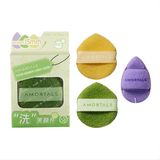 NK - Set 3 miếng mút rửa mặt bọt biển Amortals Wash To Smile Face Washing Puff 