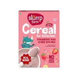  Bột Ăn Dặm Hữu Cơ Không Đường Cho Bé 6m+ Slurrp Farm Cereal - Vị Dâu Tây, Hạt Ragi, Gạo và Sữa 200g (Hộp) 