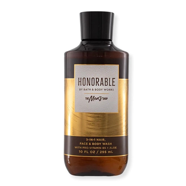  Gel tắm cho nam BBW Honorable The Men's Shop 3-in-1 Hair, Face & Body Wash 10Oz 295ml 