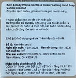  NK - Nước rửa tay dạng bọt BBW Gentle & Clean Foaming Hand Soap Vanilla Coconut 8.75Oz 259ml 