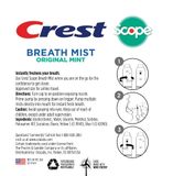  Set 2 xịt thơm miệng Crest Pocketmist Scope Mint Breath Sprays 0.24Oz 7ml/2ct 