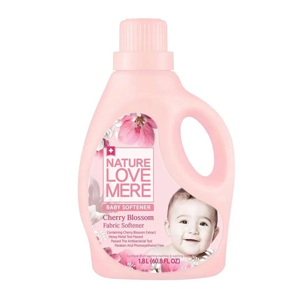  NK -Nước xả quần áo trẻ em thuần chay Nature Love Mere chiết xuất Cherry 1.8L 