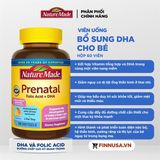  NK - Vitamin tổng hợp cho bà bầu Nature Made Prenatal Folic Acid + DHA 150 viên 