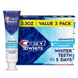  Set 3 kem đánh răng Crest 3D White Advanced Teeth Whitening Arctic Fresh Toothpaste 9.9Oz 280g 