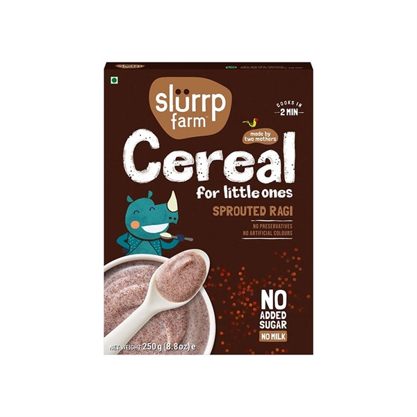  (SALE-T4/26) Bột ăn dặm Slurrp Farm No Preservatives No Salt Made With Natural Grains Sprouted Ragi Powder 200g 