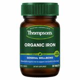  (Úc) Viên uống bổ sung sắt hữu cơ Thompson’s Organic Iron 30 viên 
