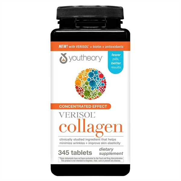  Viên uống bổ sung collagen Youtheory Verisol Collagen Advanced 345 viên 