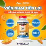  NK - Viên nhai bổ sung Kirkland Chewable Vitamin C 500Mg 500 viên 