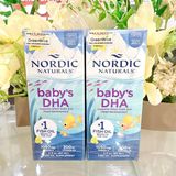  NK - Siro bổ sung Omega 3, Vitamin D3 phát triển trí não cho bé sơ sinh Nordic Naturals Baby's DHA Liquid with Dropper 1050mg 2Oz 60ml 