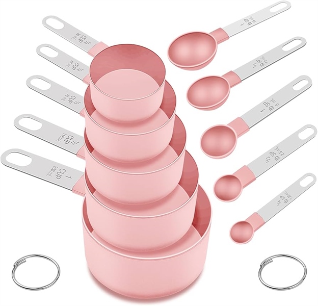  Set 9 thìa đo Measuring Cups and Spoons Stainless Steel 
