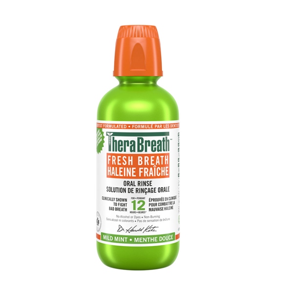  Nước súc miệng TheraBreath Dentist Formulated Dry Mouth Oral Rinse - Tingling Mint 33.8Oz 1l 