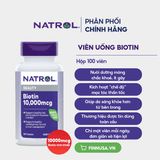  NK - Viên uống hỗ trợ mọc tóc Natrol Biotin 10000mcg Maxium 100 viên 