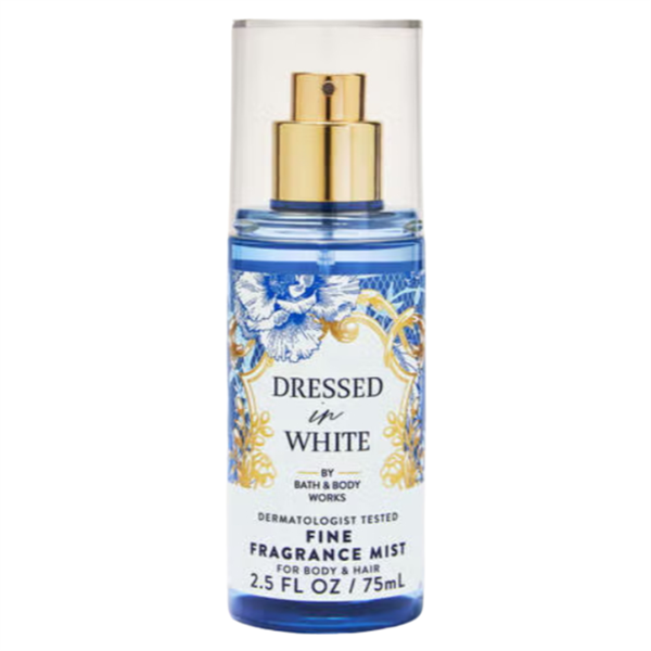  Xịt thơm body BBW Dressed In White Body Mist Spray 2.5Oz 75ml 