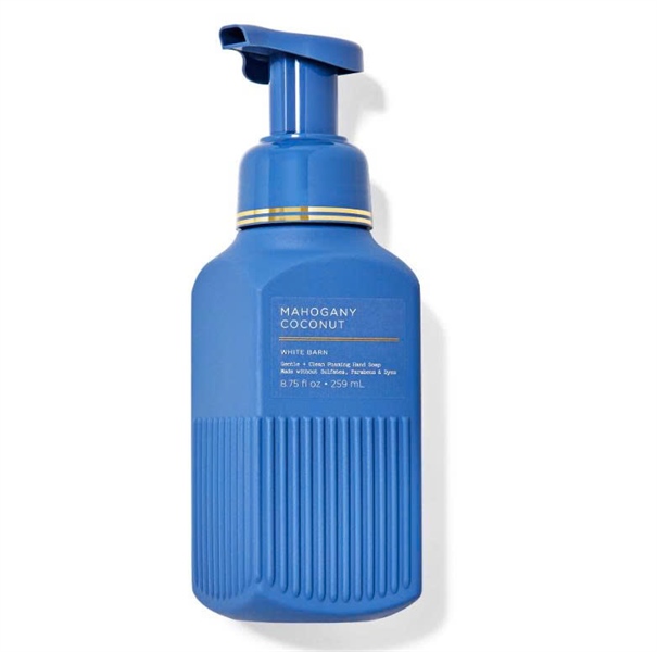  NK - Nước rửa tay dạng bọt BBW Gentle & Clean Foaming Hand Soap White Barn Mahogany Coconut 8.75Oz 259ml 