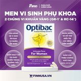  NK - Men vi sinh phụ khoa Optibac For Women 30 viên 