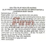  NK - Sữa tắm Olay Fresh Outlast Body Wash Notes of Birch Water & Lavender 24HR Fresh Vibes 975mL 33Oz 