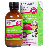  NK - Siro bổ sung Canxi, Magie, Kẽm Brauer Kids Liquid Calcium with Magnesium & Zinc 200ml 