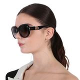  Mắt kính Salvatore Ferragamo Gradient Smoke Oval Ladies Sunglasses SF727S 001 53 