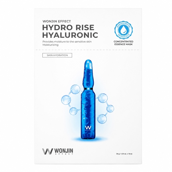  Tách lẻ Mặt nạ cấp ẩm chuyên sâu Wonjin Effect Hydro Rise Hyaluronic Concentrated Essence Mask 30g 