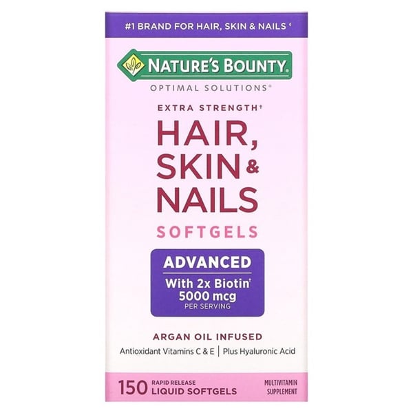  Viên uống bổ sung da tóc móng Nature's Bounty Optimal Solutions Hair, Skin & Nails Softgels 150 viên 