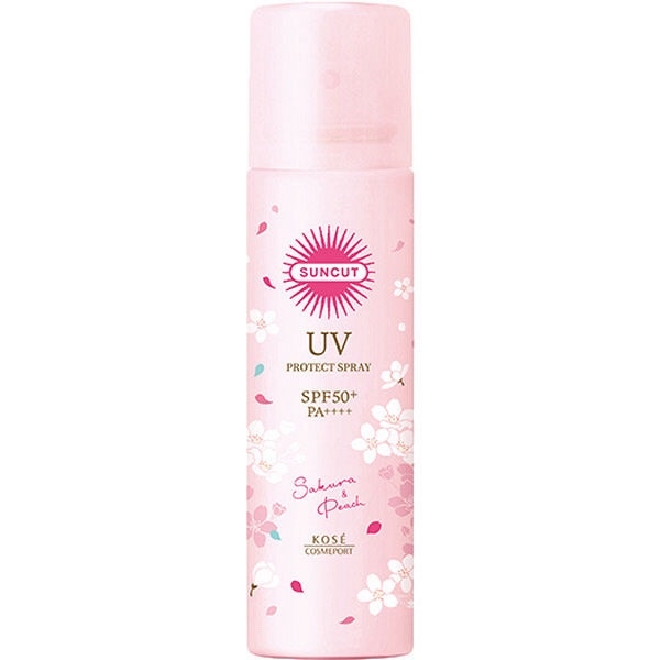  NK - Xịt chống nắng Suncut Kose SPF 50+ PA++++ Sakura hương hoa anh đào 90g 