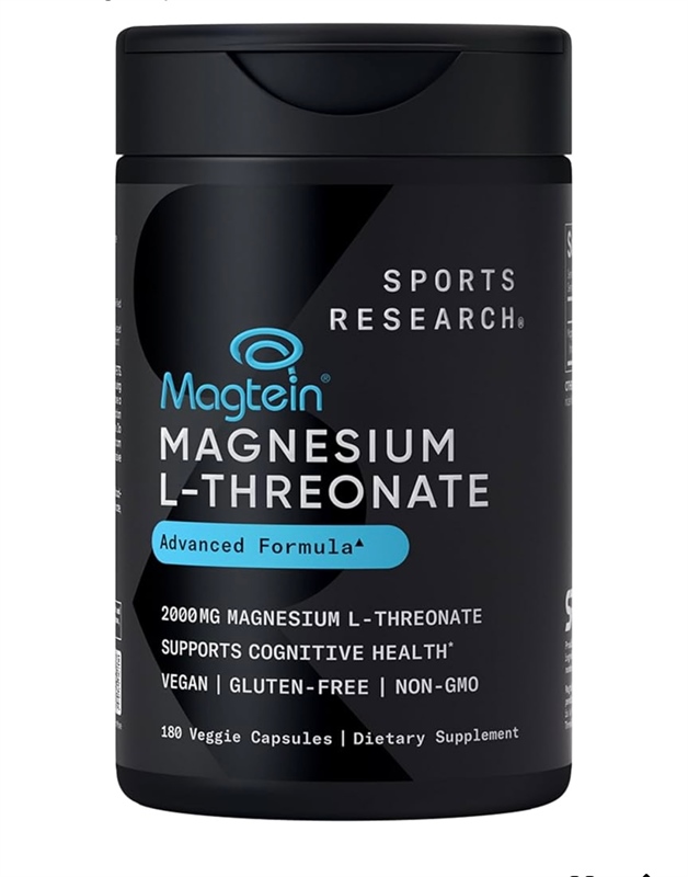  Viên uống bổ sung magie Sports Research Magtein Magnesium L-Threonate 180 viên 