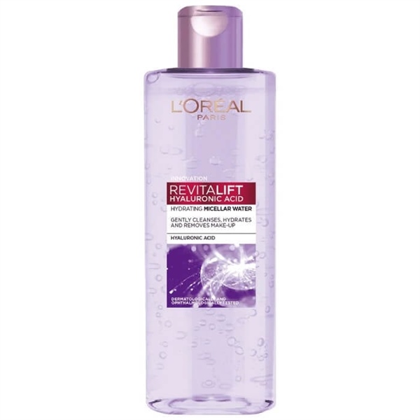  NK - Nước làm sạch và tẩy trang giúp căng mịn da L'Oreal Paris Revitalift Hyaluronic Acid Micellar Water 95ml 