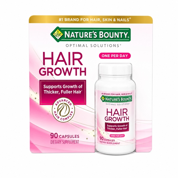  Viên uống bổ sung dưỡng chất cho tóc Nature's Bounty Optimal Solutions Hair Growth 90 viên 