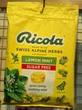  Kẹo ngậm giảm ho Ricola Sugar Free Lemon Mint Drops 105 viên 